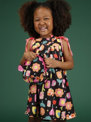 Vestido Tactel Floral