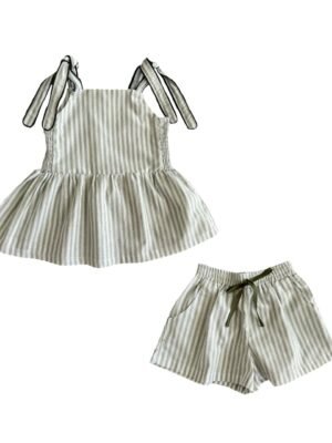 Conjunto Listrado em Amarração