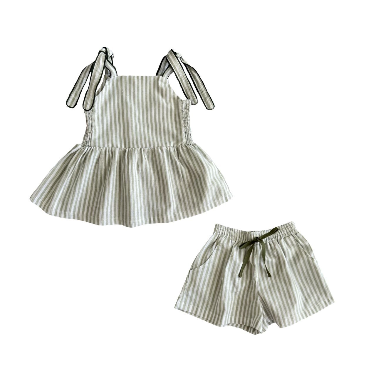 Conjunto Listrado em Amarração